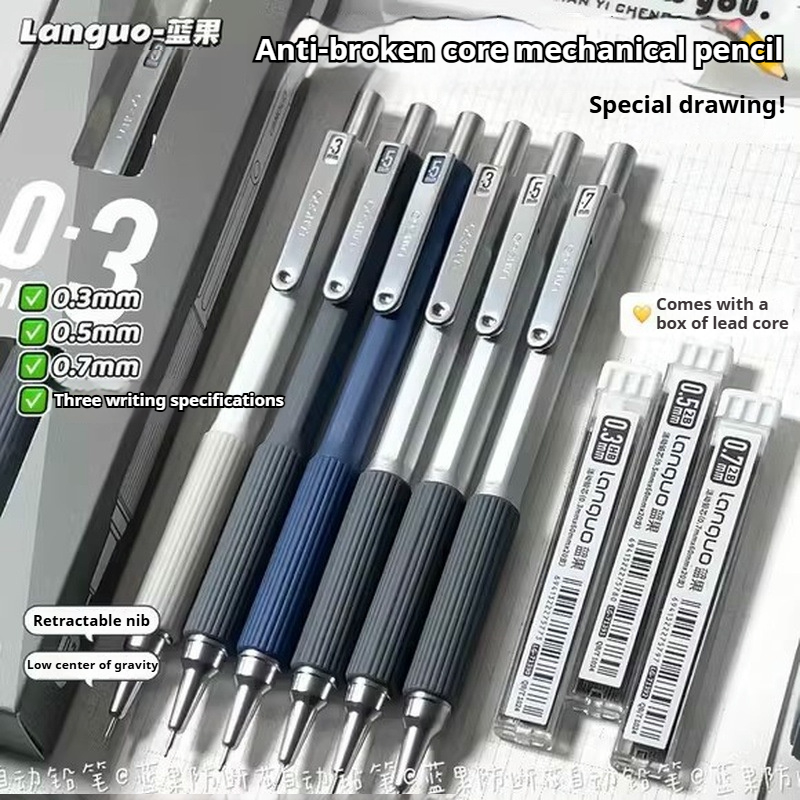 Mechanical Pencil 0.3 - 0,3 0,5 0,7 mm Druckbleistift-Set, Kunstskizze,
