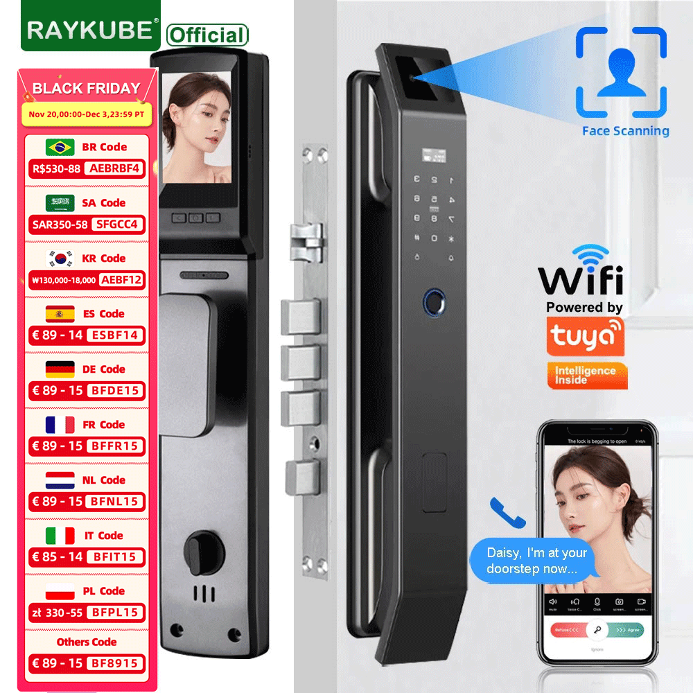 Letter Opener Brass - RAYKUBE DF14 Tuya WiFi 3D Gesichtserkennung