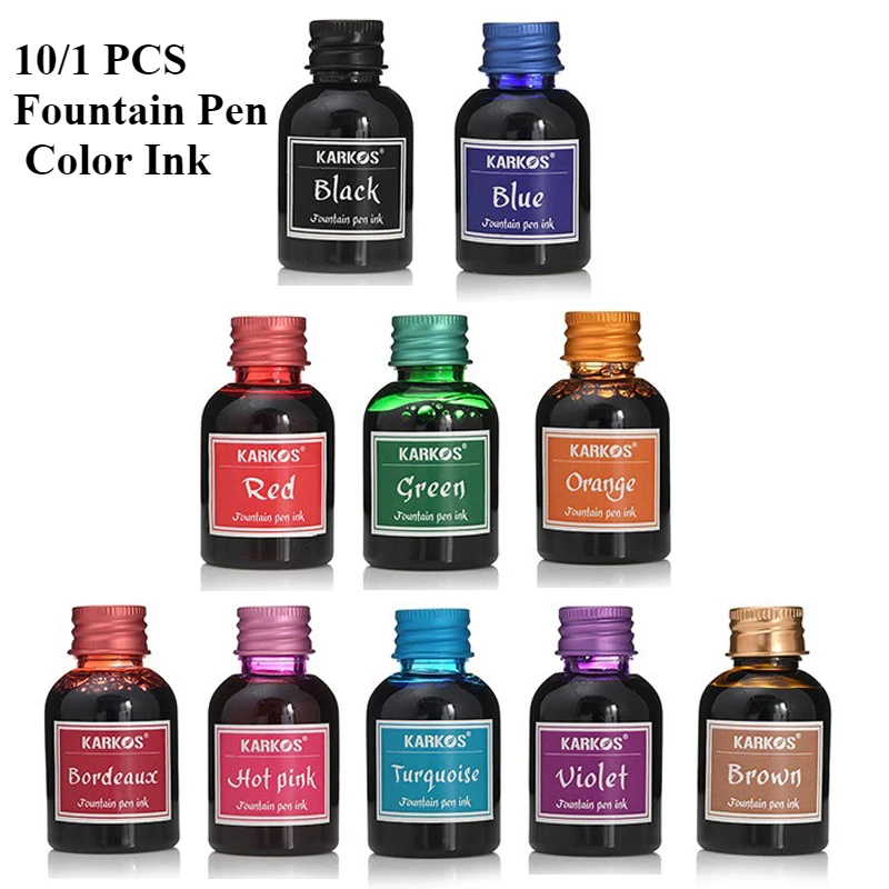 Fountain Pen Bottled Ink - 10/1 PCS 30 ml Verschiedene Farben