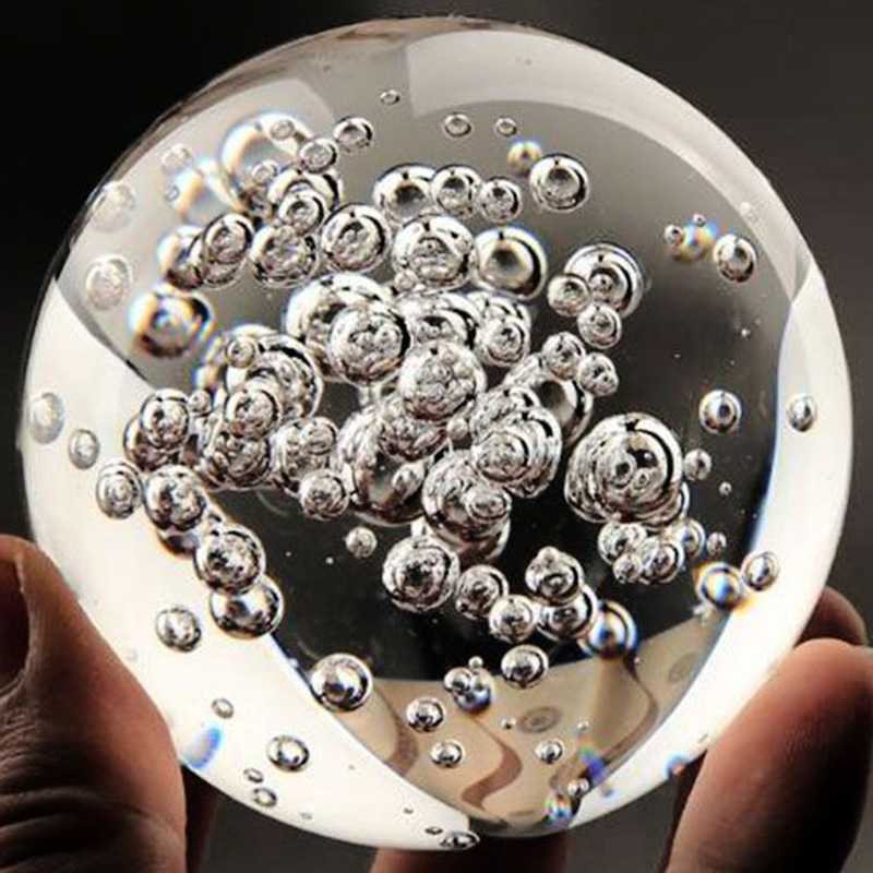 Paper Weight Crystal - 40/60/80MM Klar Blase Kristall Ball Home-Office