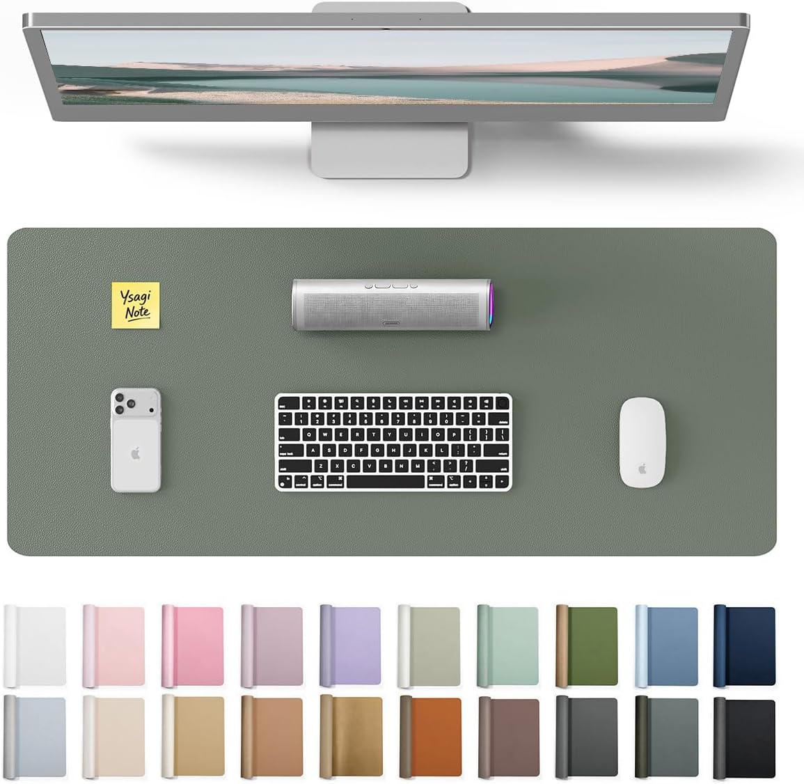 Leather Desk Pad - Schreibtischunterlage aus Leder, großes Mauspad mit