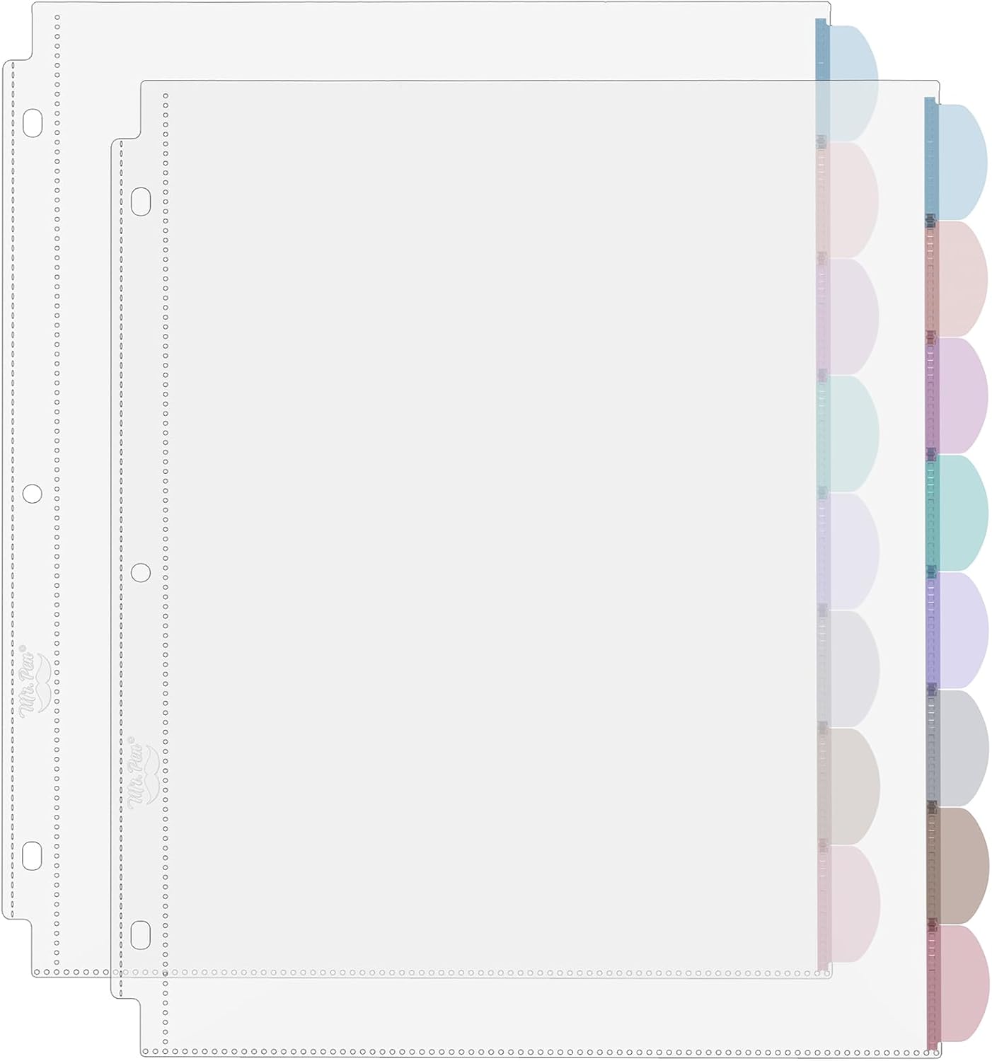 Tab Divider A4 - A4 Klarsichthüllen mit Registern, 8 Register,