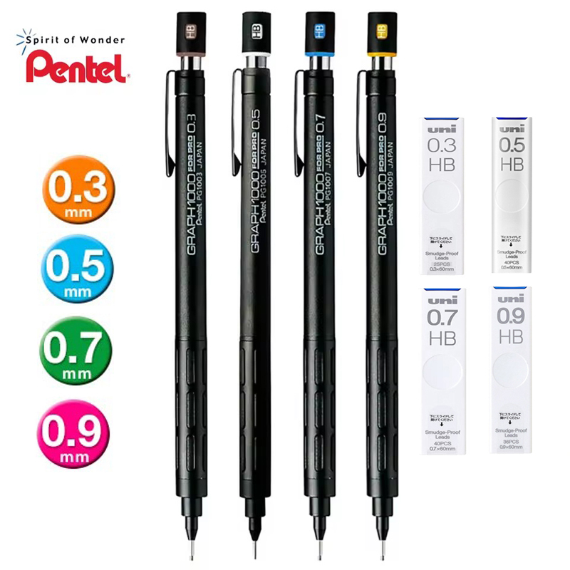 Mechanical Pencil 0.3 - Pentel PG1000 Graph für PRO Black