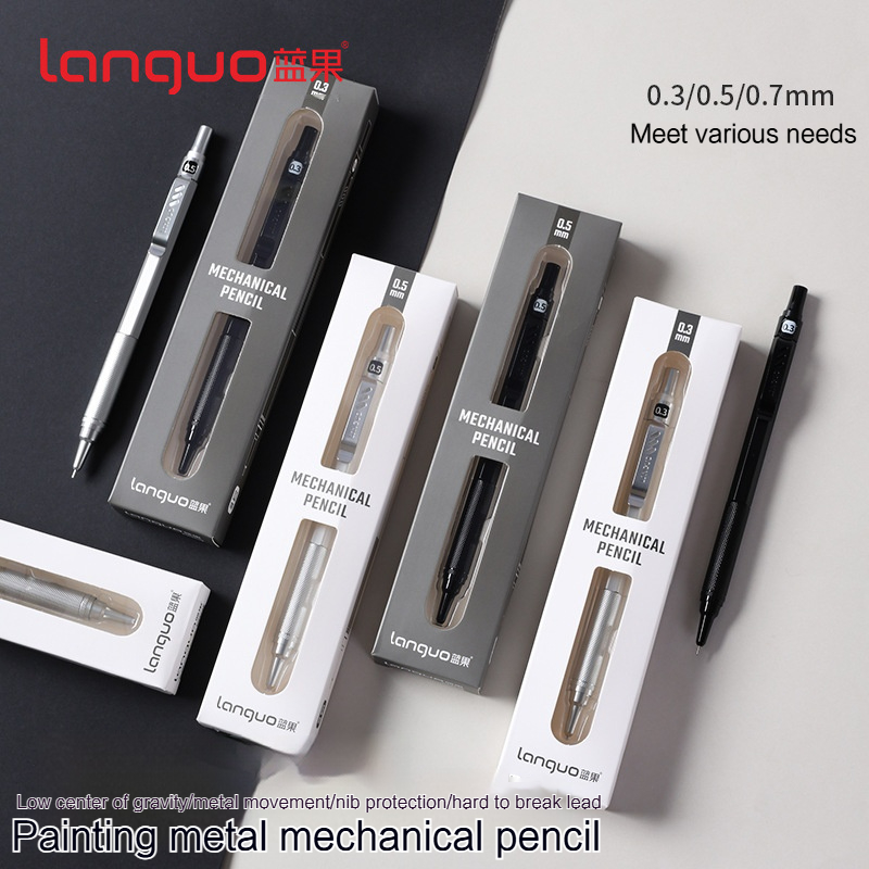 Mechanical Pencil 0.3 - Languo Automatischer Druckbleistift mit Radiergummi aus