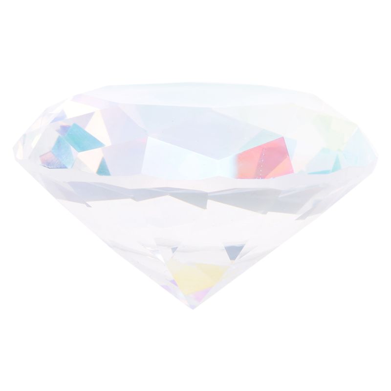 Paper Weight Crystal - AT84-60mm Kristall-Diamant-Briefbeschwerer, dekorativer Regenbogenmacher, Prisma-Glasdiamanten, Hochzeitszimmer-Tischdekoration,