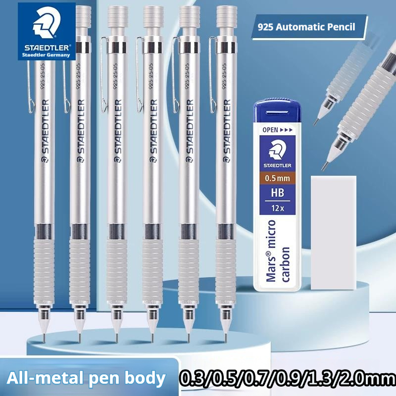 Mechanical Pencil 0.3 - Staedtler 925 Vollmetall-Zeichenbleistift, 0,3/0,5/0,7/0,9/1,3/2,0 mm, niedriges