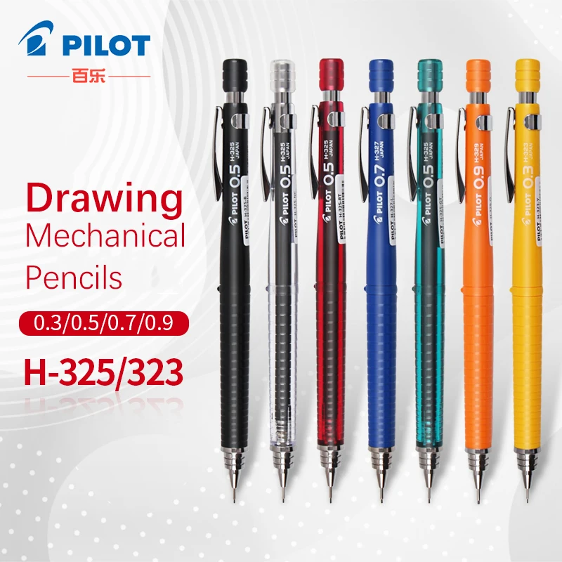 Mechanical Pencil 0.3 - Pilot-Zeichnungs-Druckbleistifte, niedriger Schwerpunkt, 0,3/0,4/0,5/0,7/0,9 mm, für