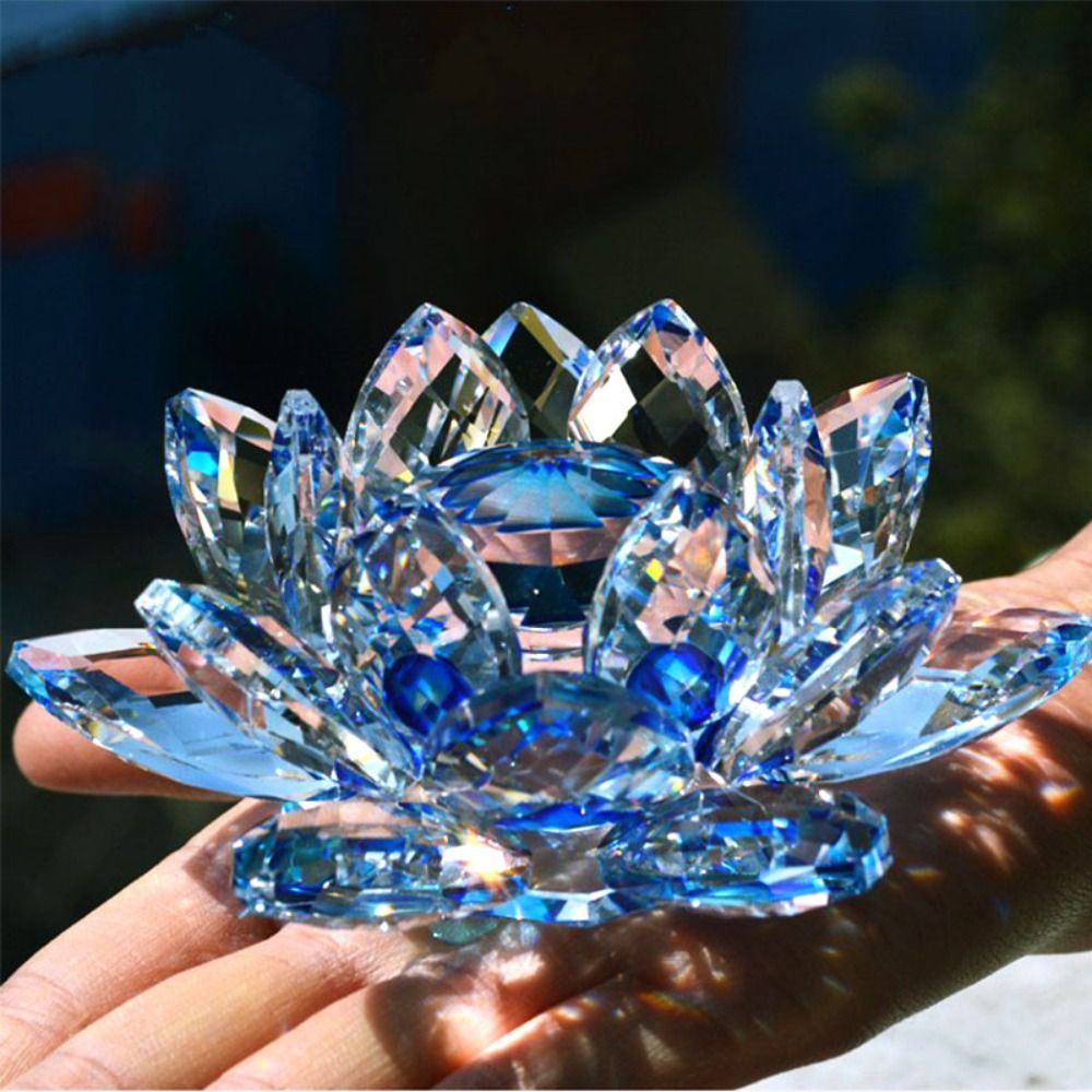 Paper Weight Crystal - Kristall Lotus Blume Figur nach Hause