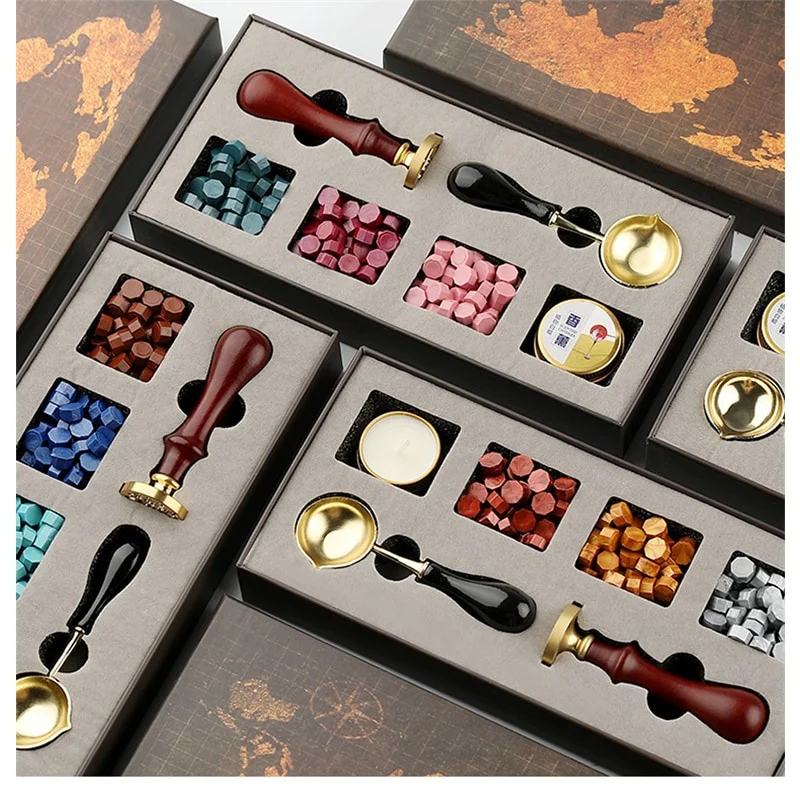 Wax Seal Stamp Set - DIY Stempel Wachs Siegel Box Kit