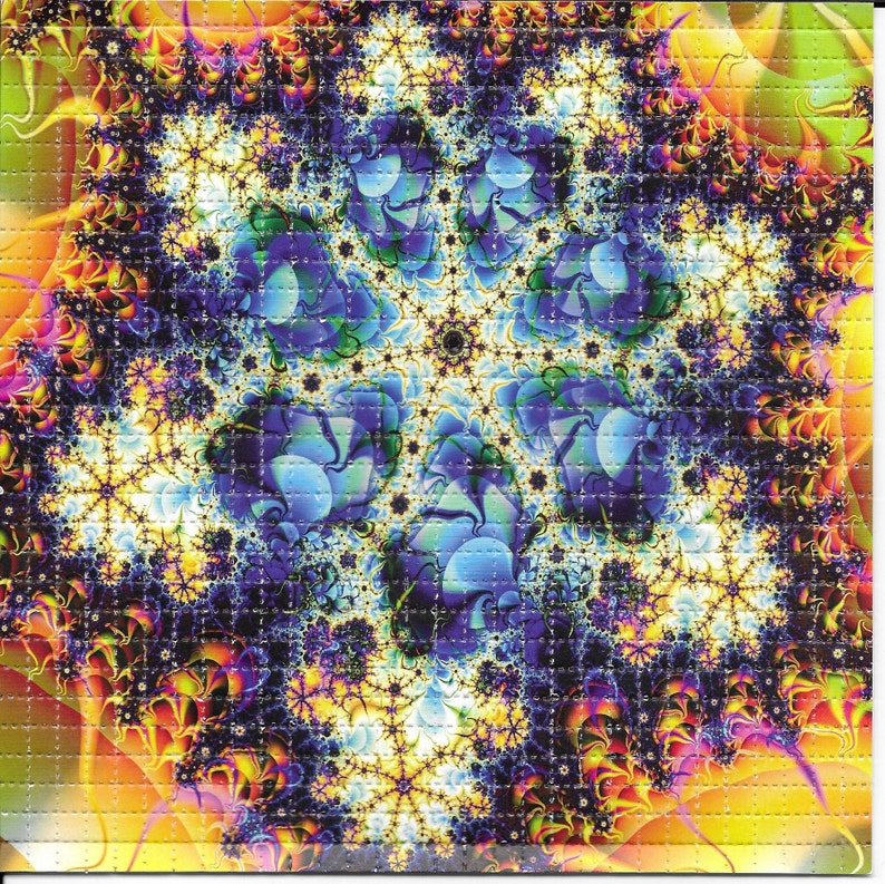 Ink Blotter Paper - Fraktal Psychedelic LSD Säurefreier Löschpapier Kunstdruck