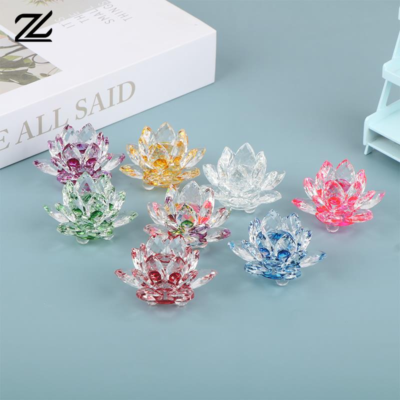 Paper Weight Crystal - 60mm Quarz Kristall Lotus Blume Handwerk