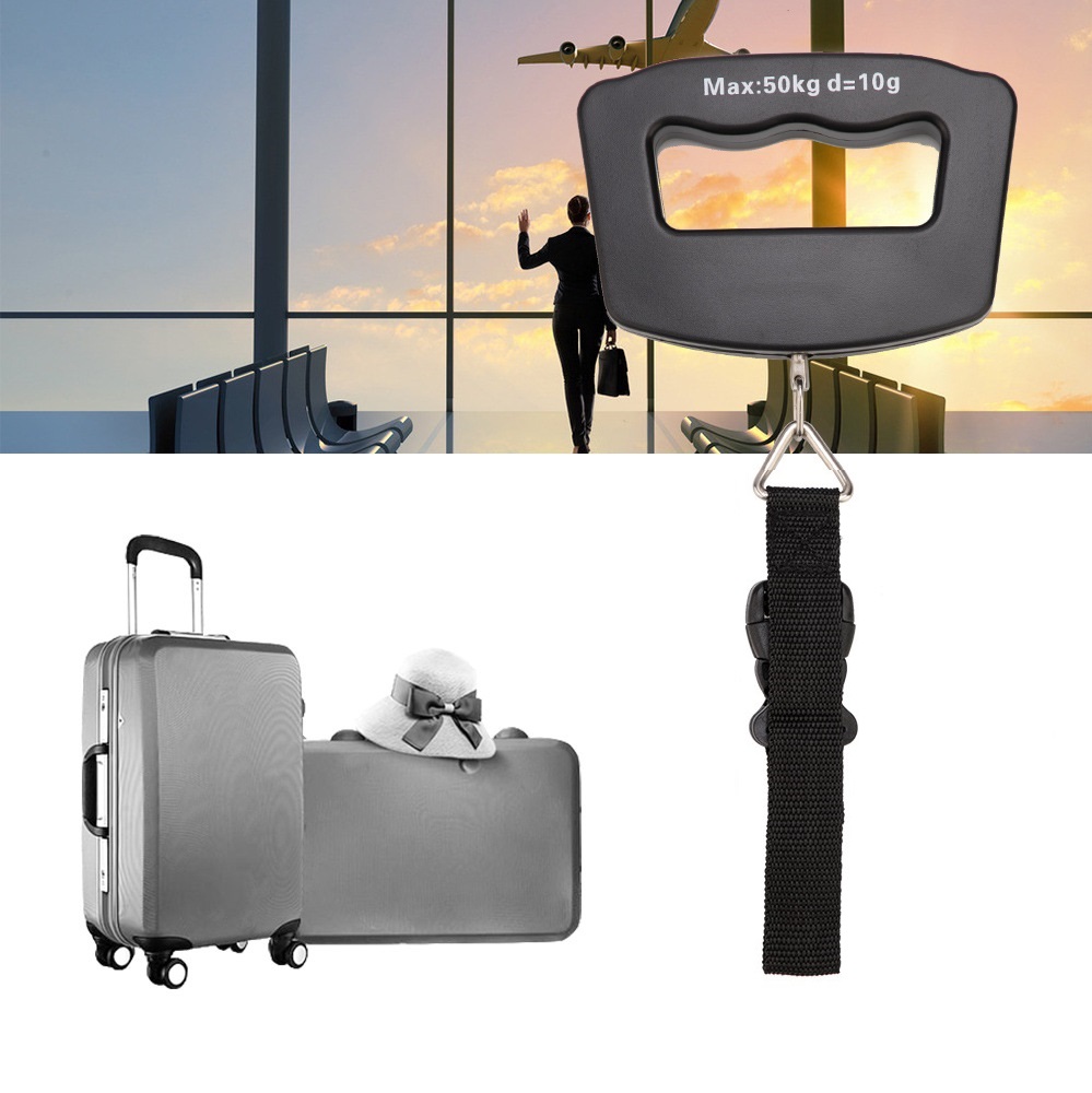 Tape Dispenser Weighted - Tragbare LCD-Digital-Hängewaage für Gepäck, Koffer, Gepäckgewicht,