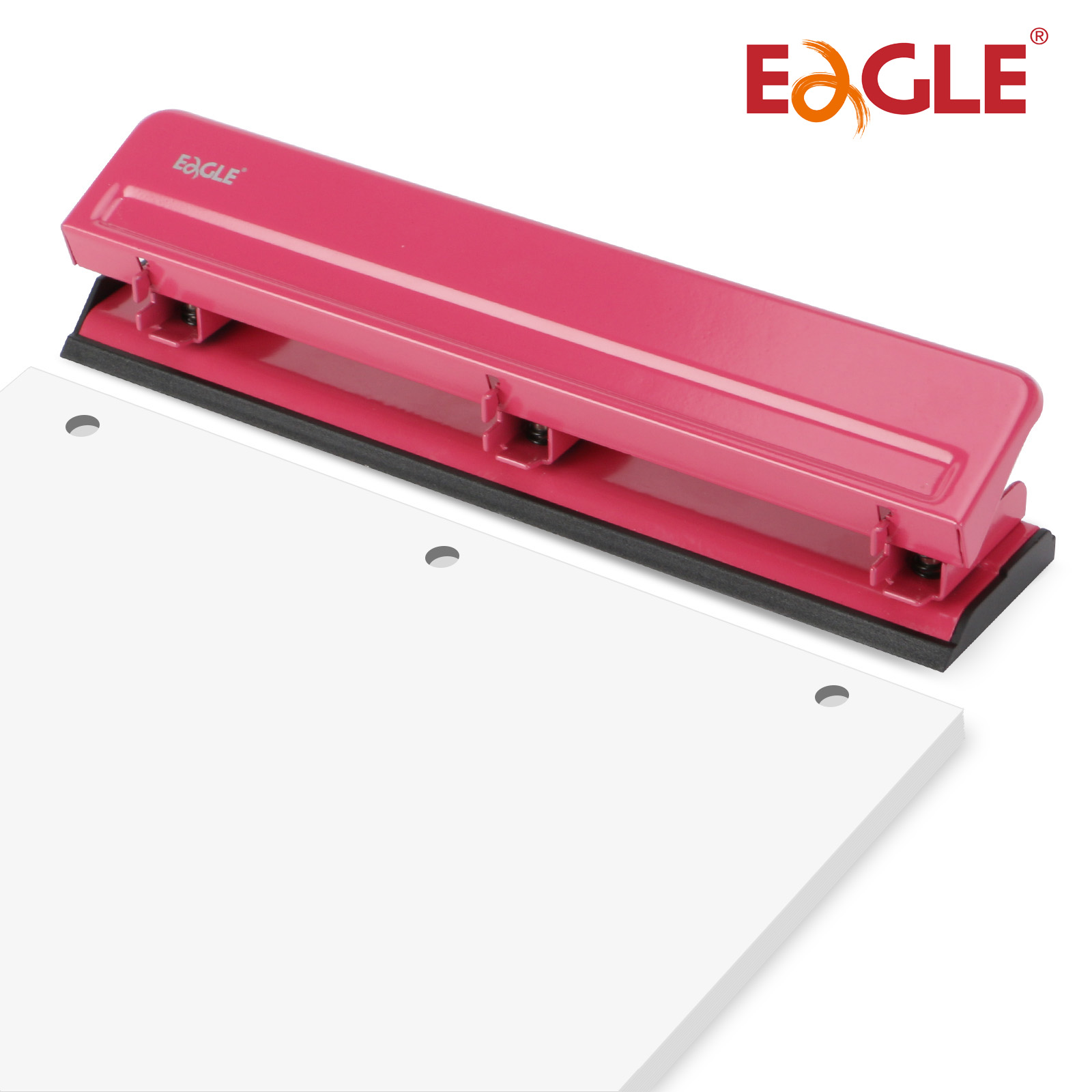 Binder A4 Lever - EAGLE 3-Loch-Stanzer für A4-Papier, robuster Metall-Papierstanzer