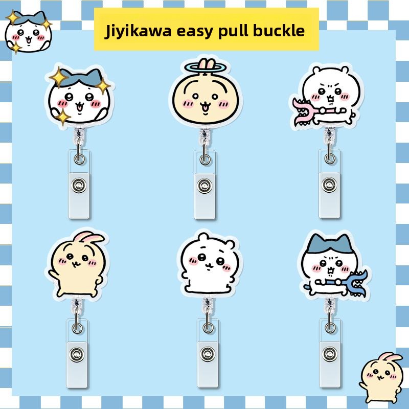 Index Card Holder - jiyi Ausziehbarer Ausweishalter Kawaii ID-Kartenhalter Clip