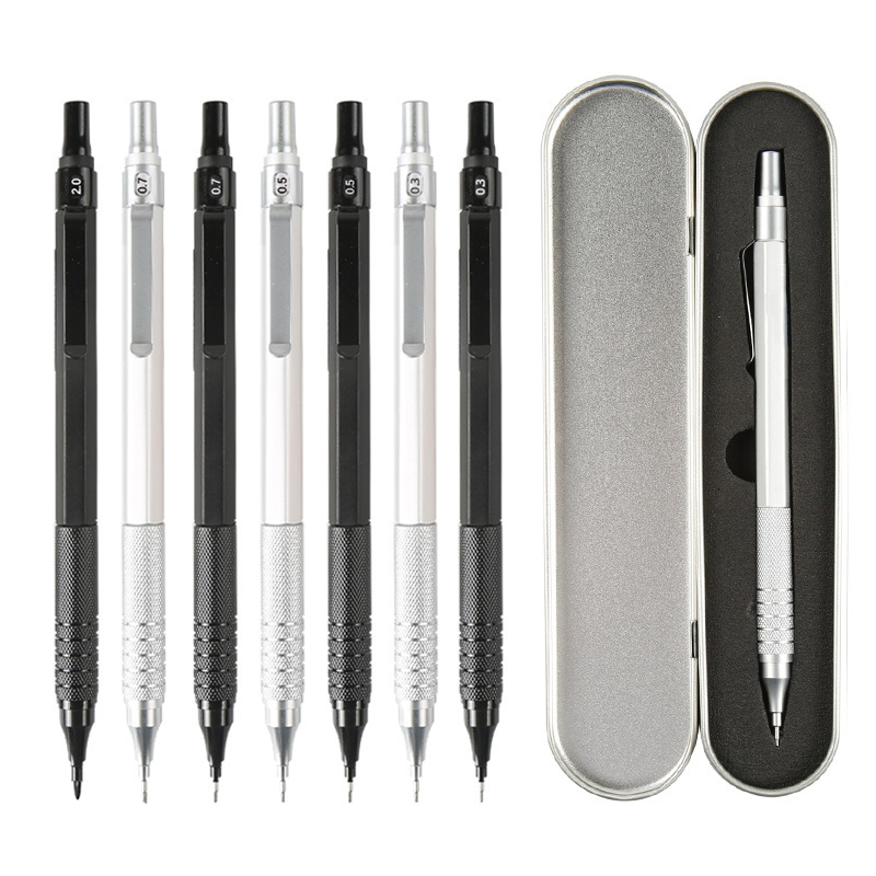 Mechanical Pencil 0.3 - Hochwertiges Metall-Druckbleistift-Set mit Minen, Zeichenbleistift 0,3,