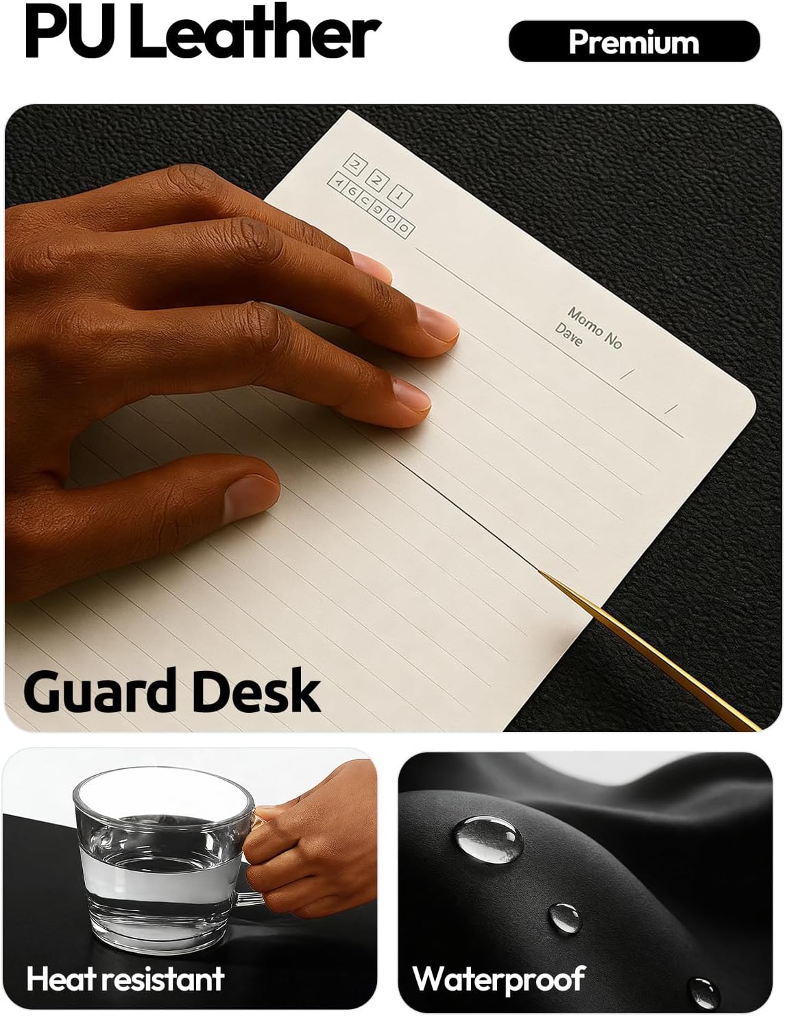 Große PU-Leder Schreibtischunt – Leather Desk Pad Bewertung und Preis