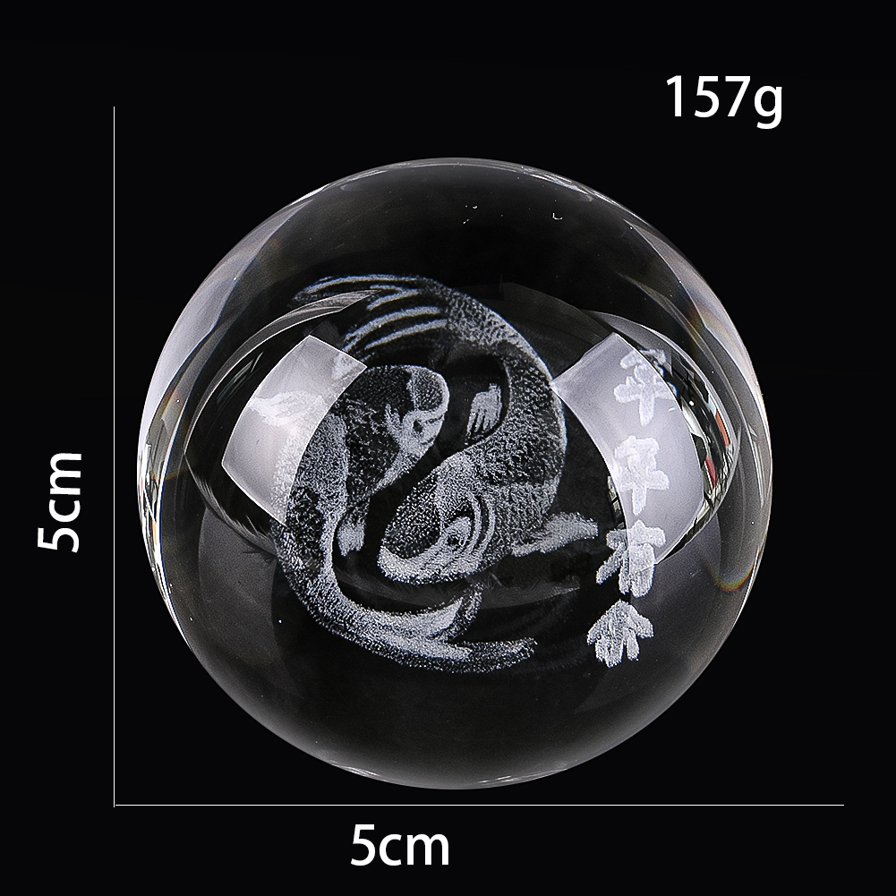50mm 3d gravierte Kristall kug – Paper Weight Crystal Bewertung und Preis