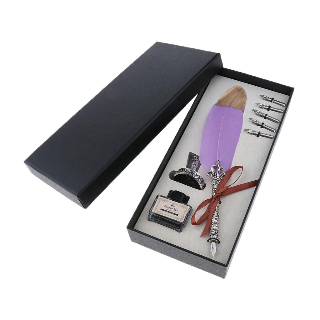 Antikes Federkiel-Schreibset m – Fountain Pen Bottled Ink Bewertung und Preis