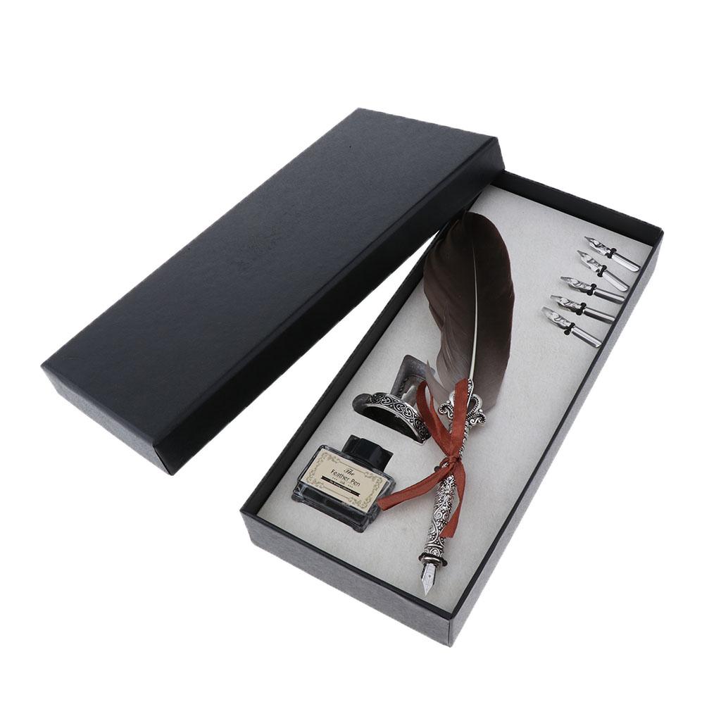 Antikes Federkiel-Schreibset m – Fountain Pen Bottled Ink Bewertung und Preis