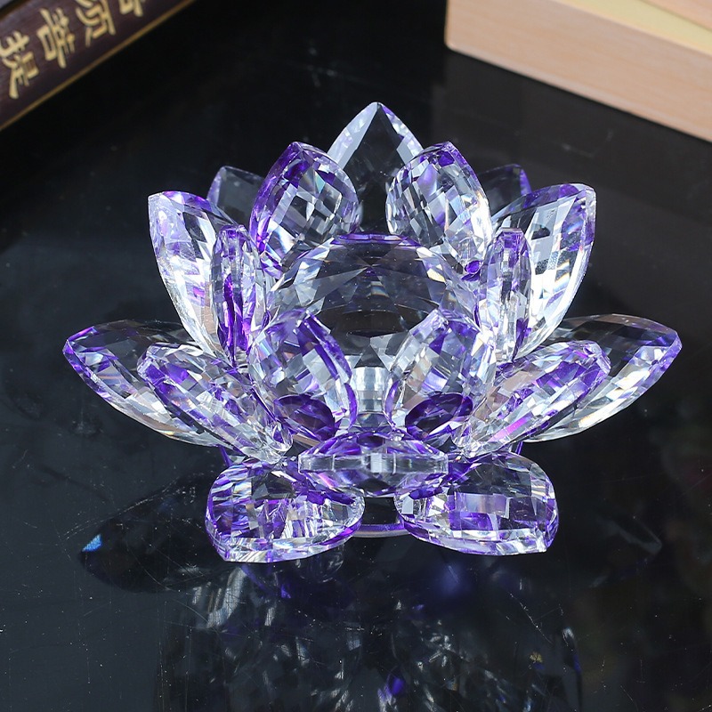 Kristall-Lotusblumen-Figur Hei – Paper Weight Crystal Bewertung und Preis
