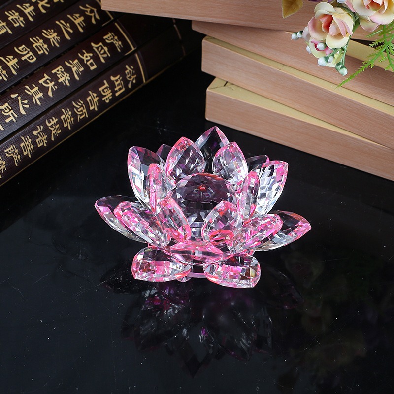 Kristall-Lotusblumen-Figur Hei – Paper Weight Crystal Bewertung und Preis