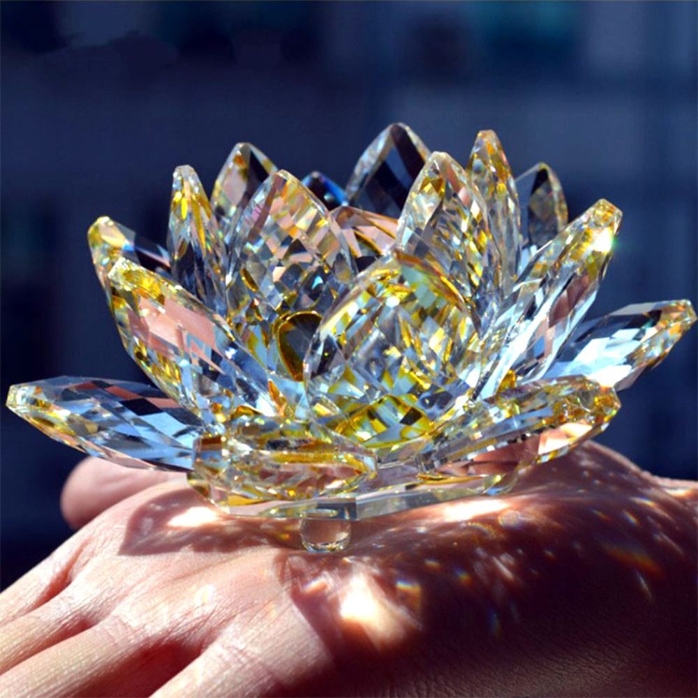 Kristall Lotus Blume Figur nac – Paper Weight Crystal Bewertung und Preis